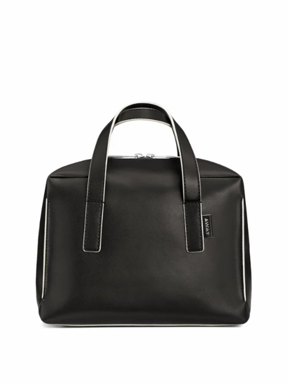 Away The Mini Everywhere Bag | Jet Black | Vegan Leather | White Piping